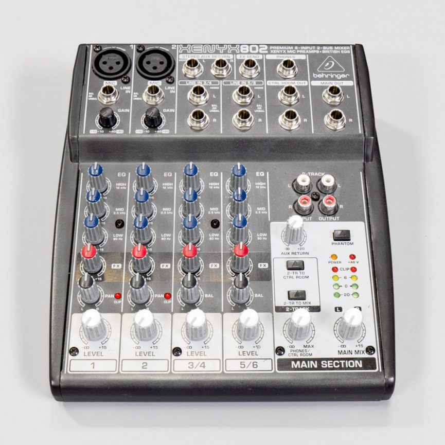 Behringer XENYX 802 8 Input Analogue Audio Mixer