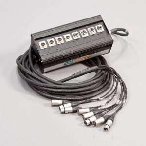 10m 4/4 way XLR Multicore and Stage Box