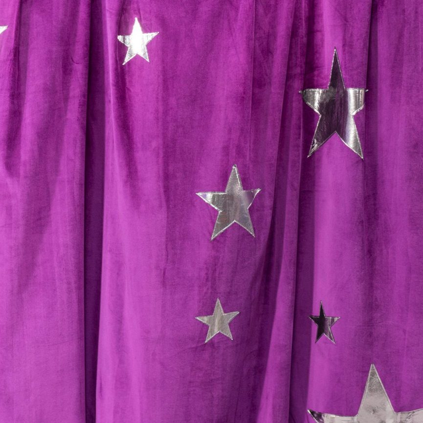 Purple Velvet Drape With Stars
