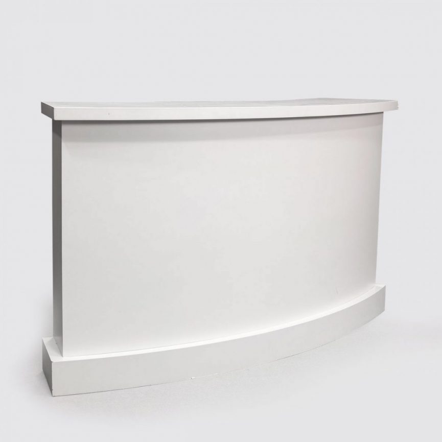 Curved reception desk