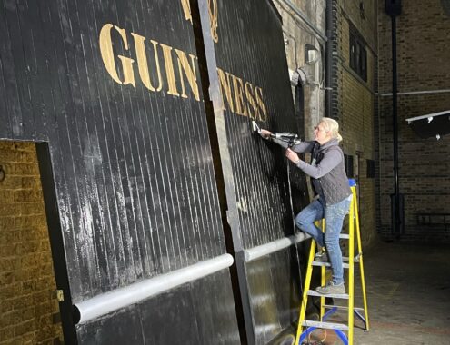 Guinness Gates London being painted