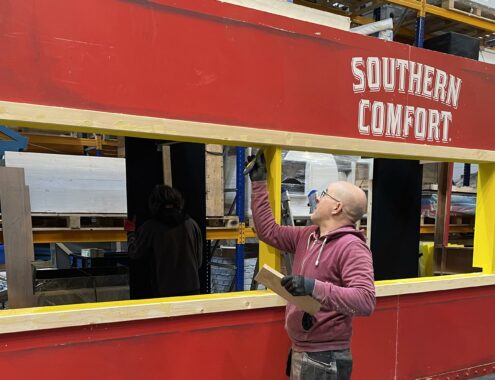 Southern Comfort mock tram set rebuild
