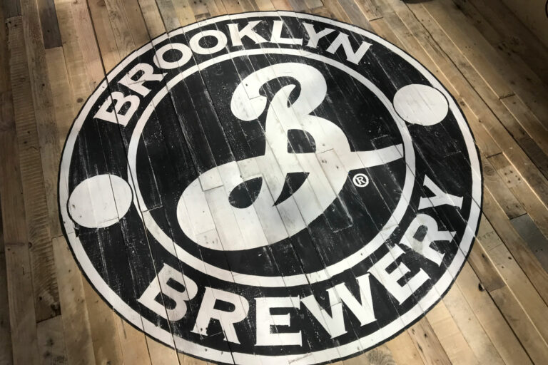 Brooklyn Lager Bus Scenically painted floor logo branding