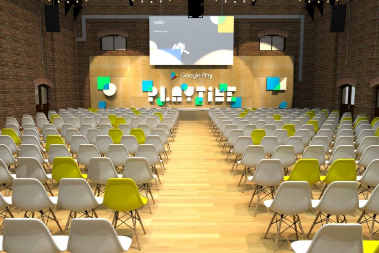 Google Playtime conference stage render image