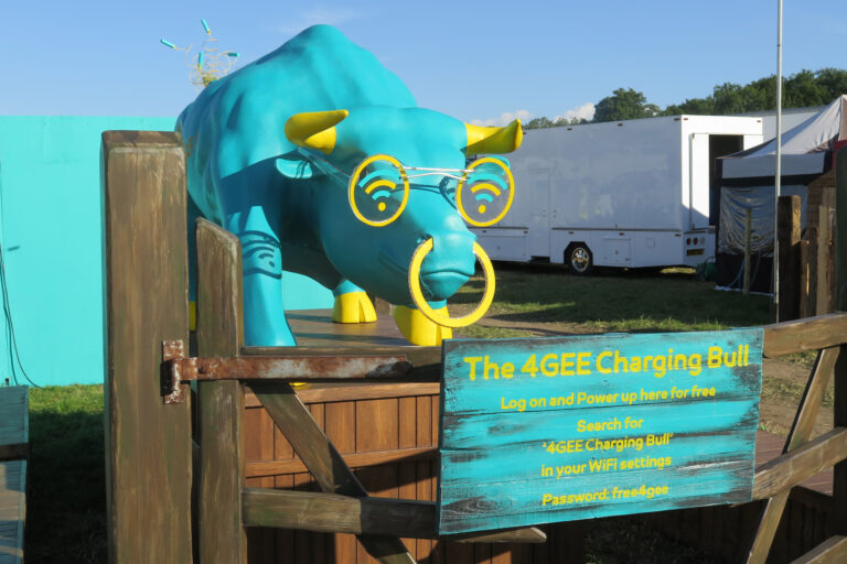 EE Charging Bull Glastonbury 2015