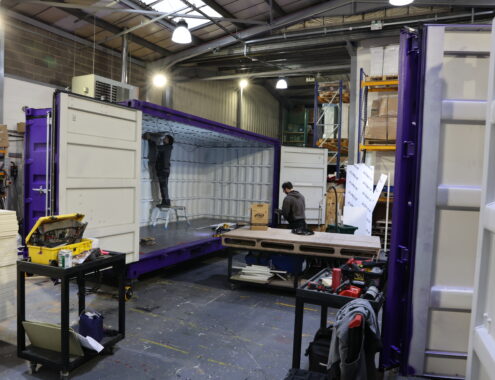 Cadbury 200, shipping container transformation.